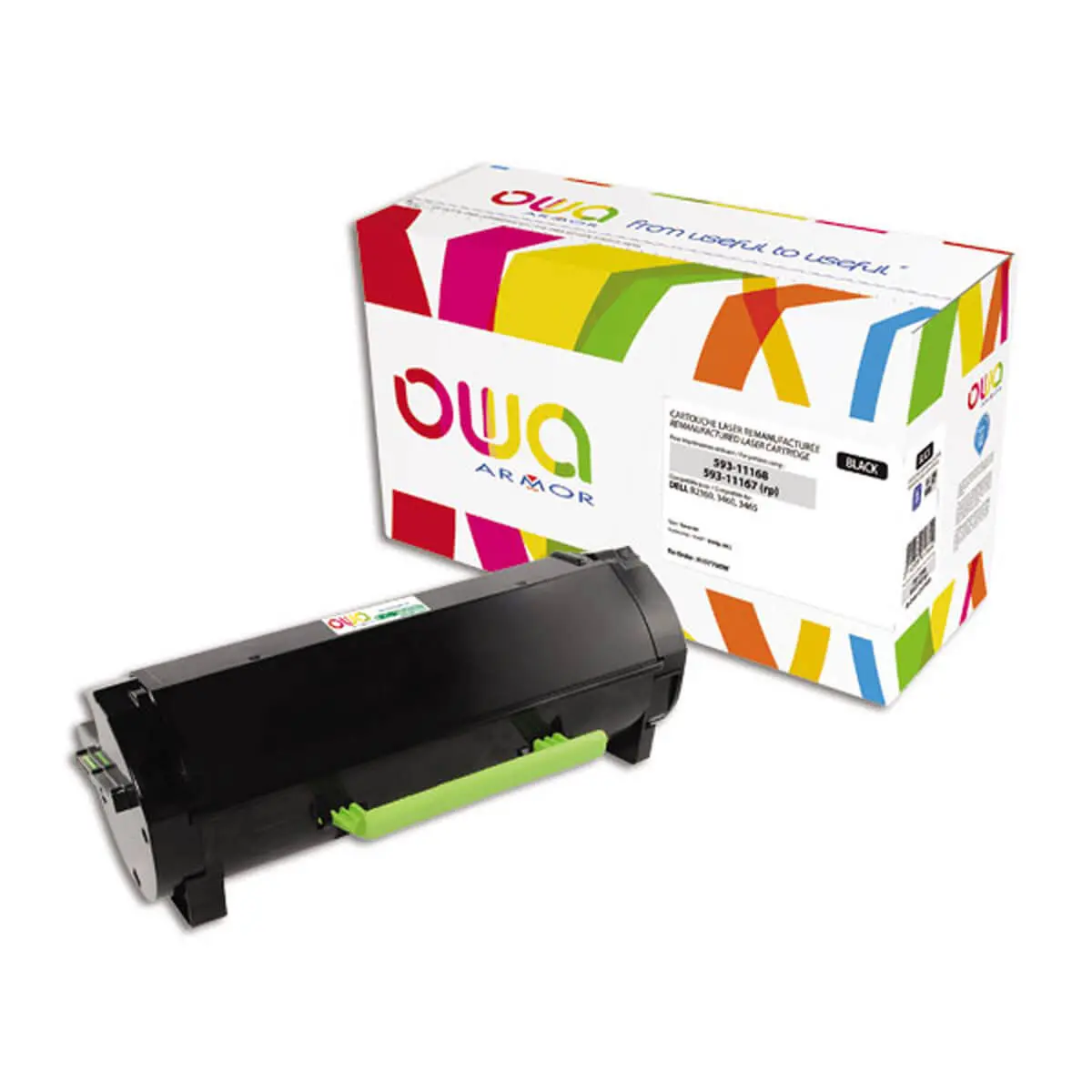 Toner éq. DELL 593-11168, 593-11167 - Haute capacité - Noir - OWA photo du produit