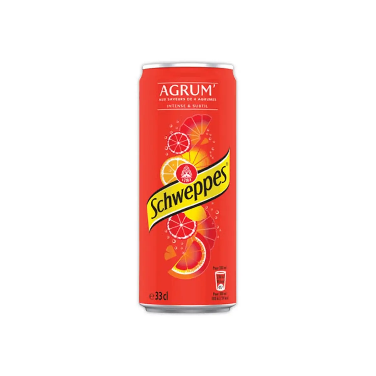 Pack de 24 Canettes SCHWEPPES AGRUM - 33 cl photo du produit