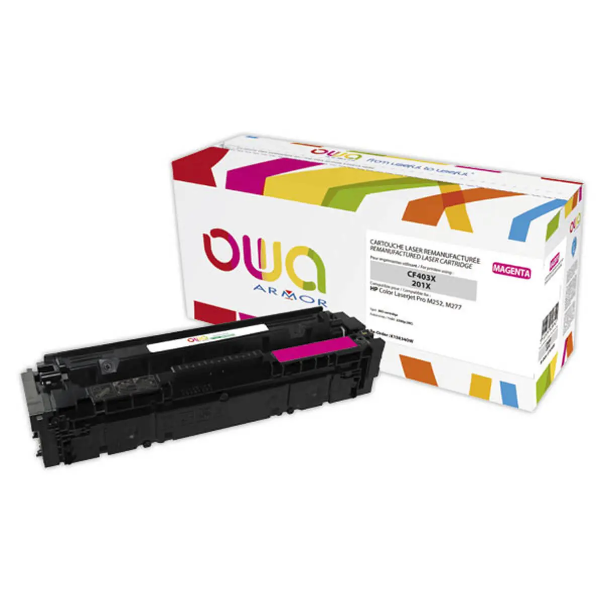 Toner éq. HP CF403X - Haute capacité - Magenta - OWA photo du produit