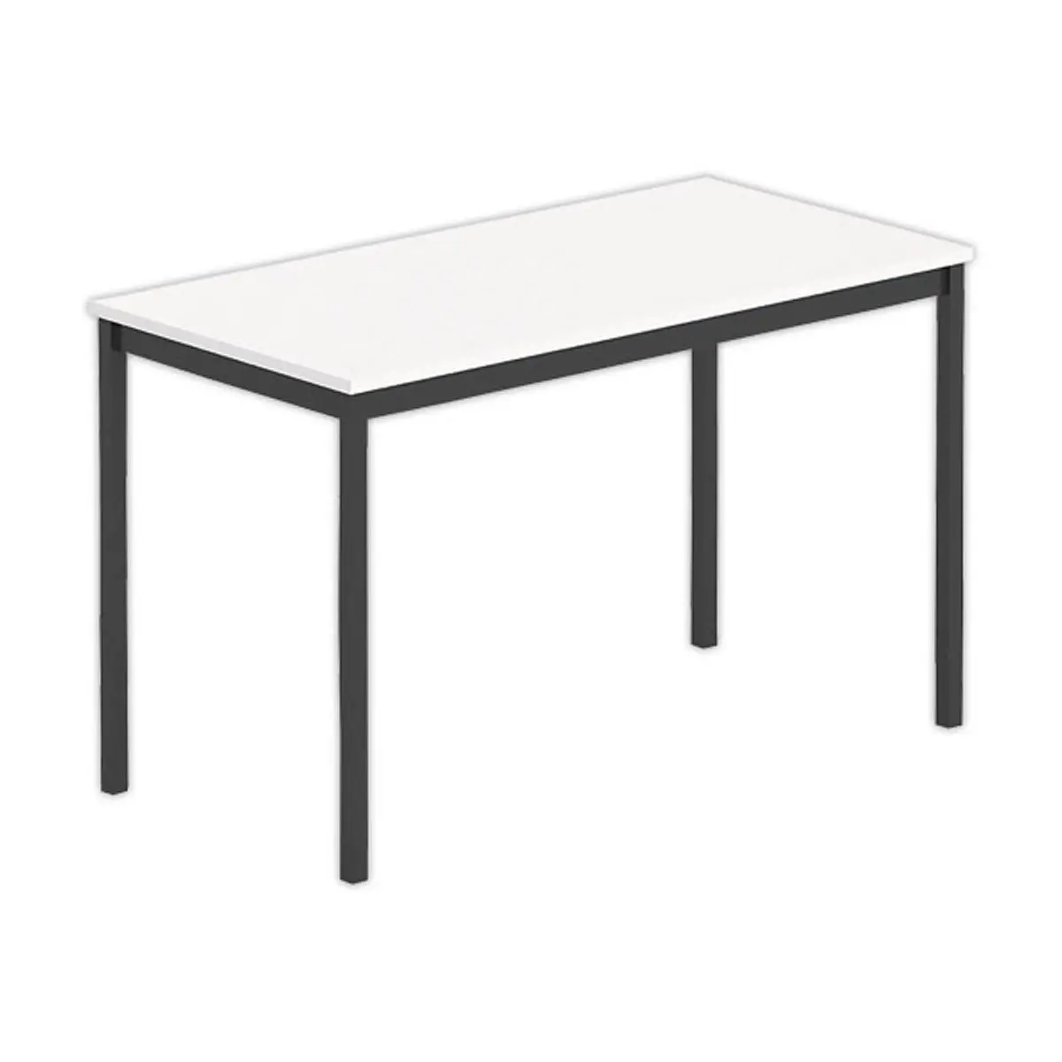 Table modulaire rectangulaire 120 x 60blanc / noir photo du produit