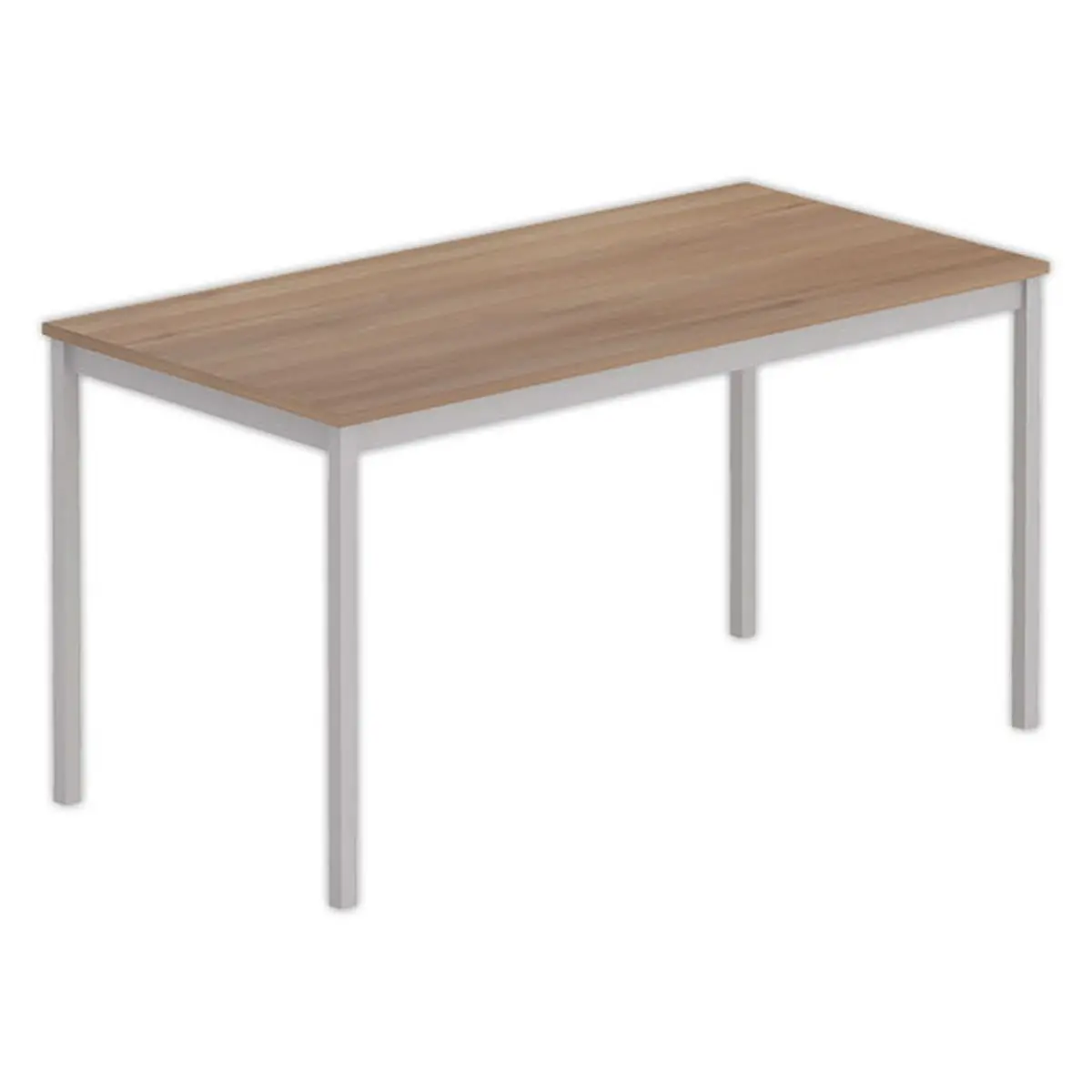 Table polyvalente rectangulaire 140 x 70 noyer / aluminium photo du produit