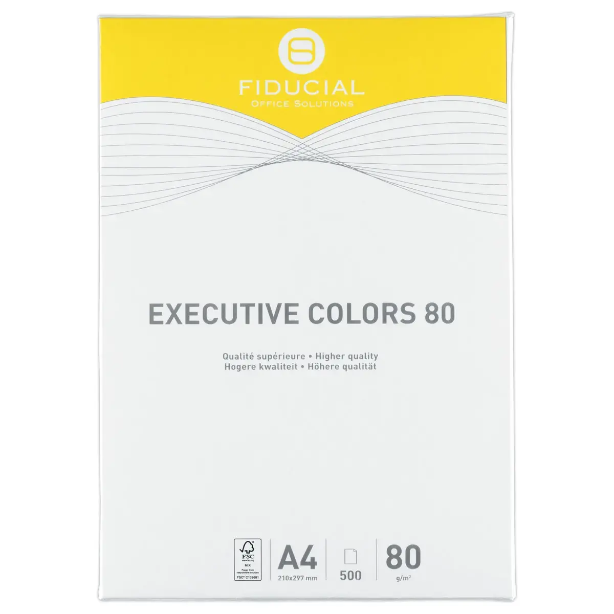 Ramette de 500 feuilles papier couleurs vives A4 Executive Colors - Jaune - FIDUCIAL photo du produit