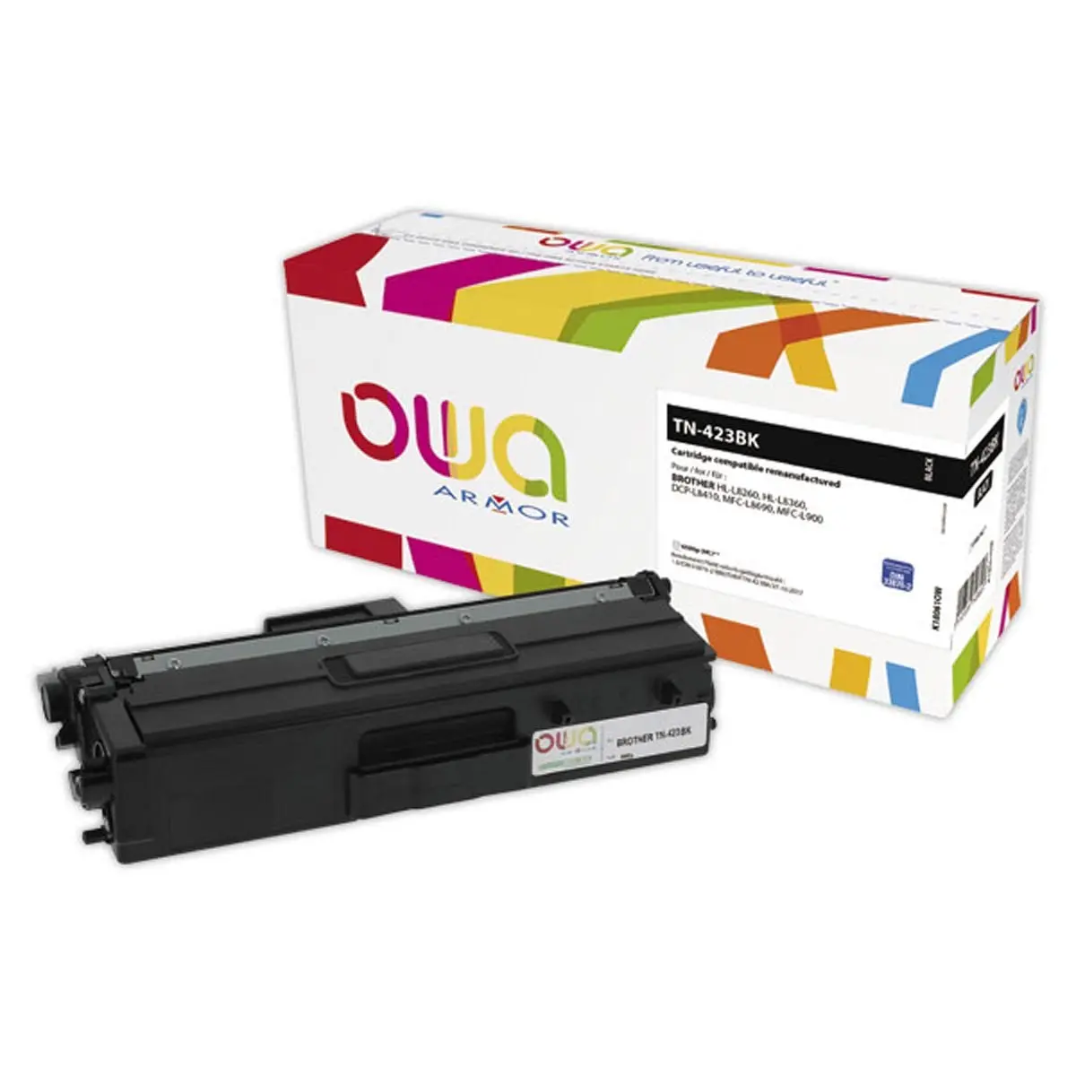 Toner éq. BROTHER TN-423BK - Haute capacité - Noir - OWA photo du produit