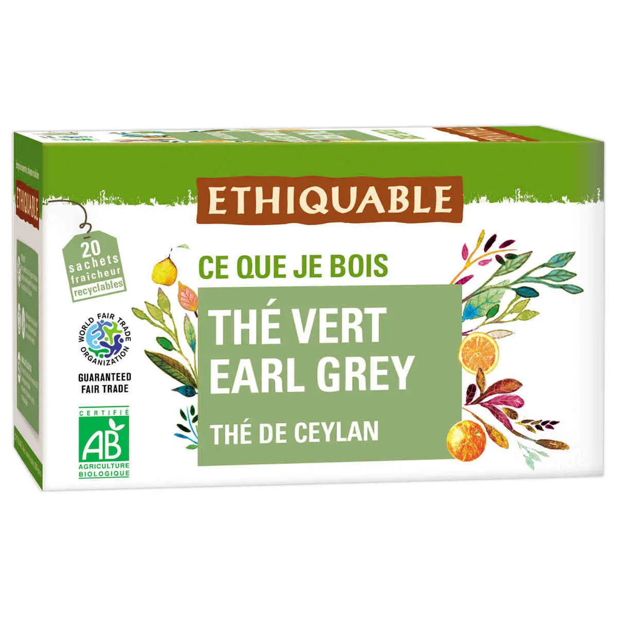 20 sachets de thé Earl Grey BIO - Ethiquable photo du produit