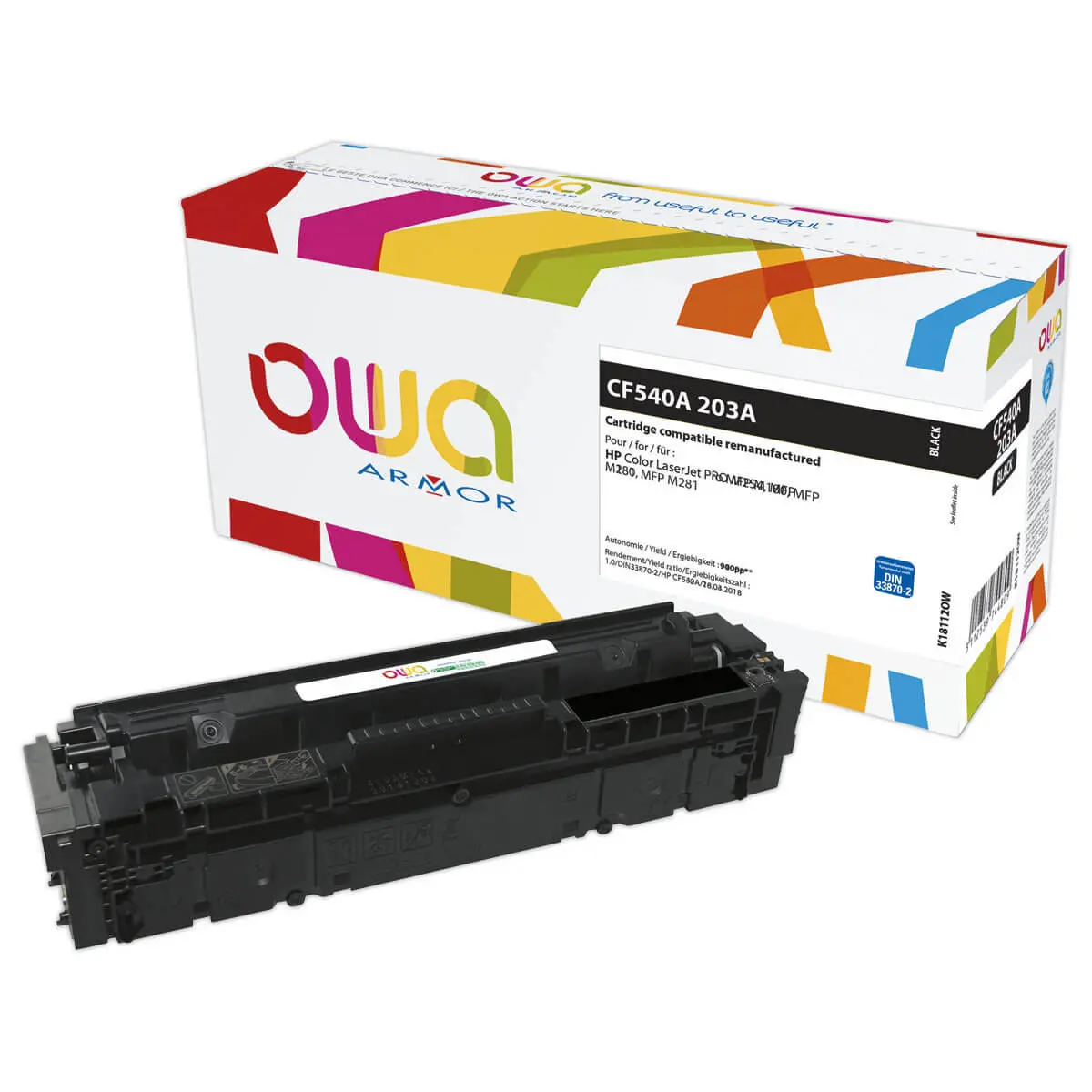 Toner éq. HP CF540A - Noir - OWA photo du produit