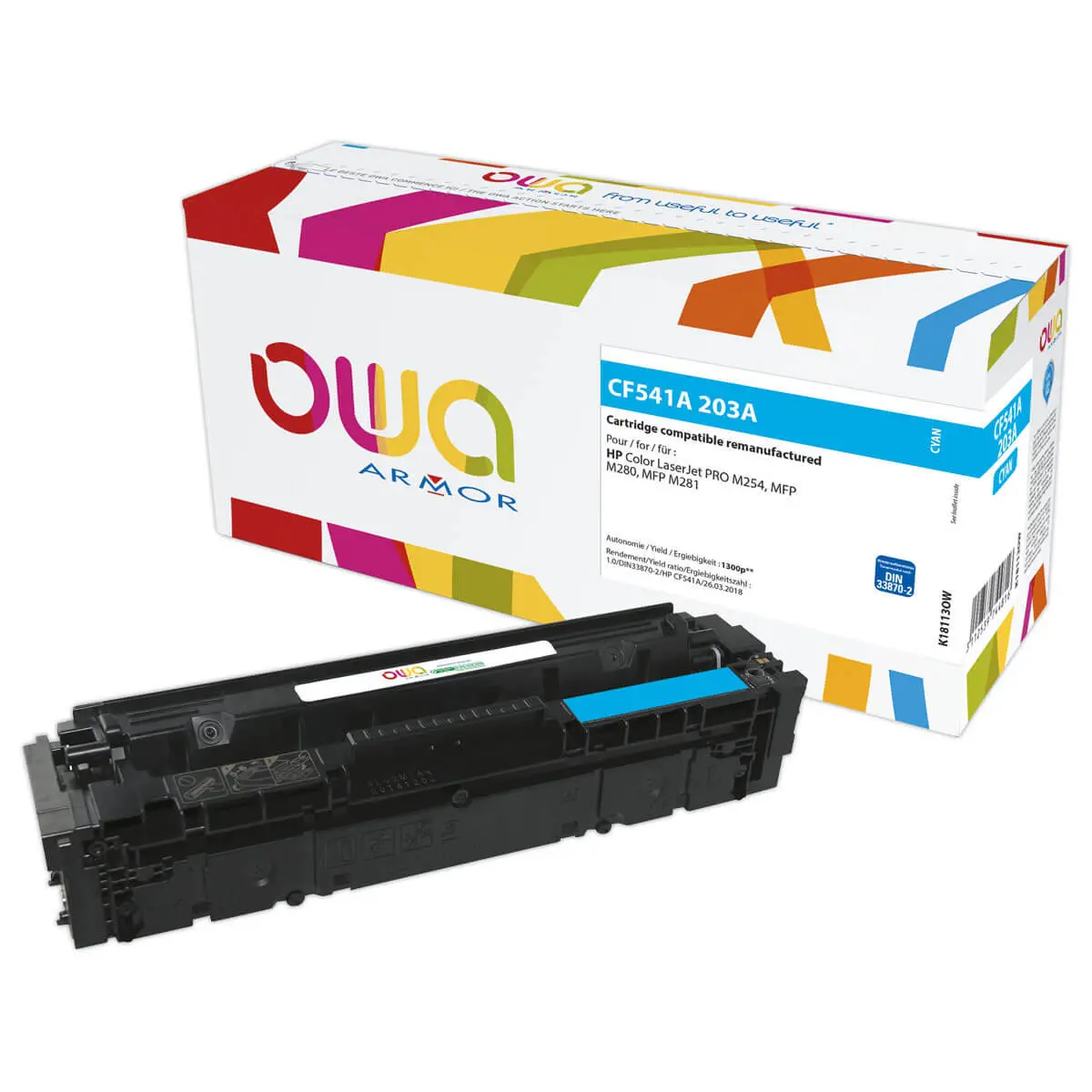 Toner ARMOR cyan compatible HP CF541A photo du produit