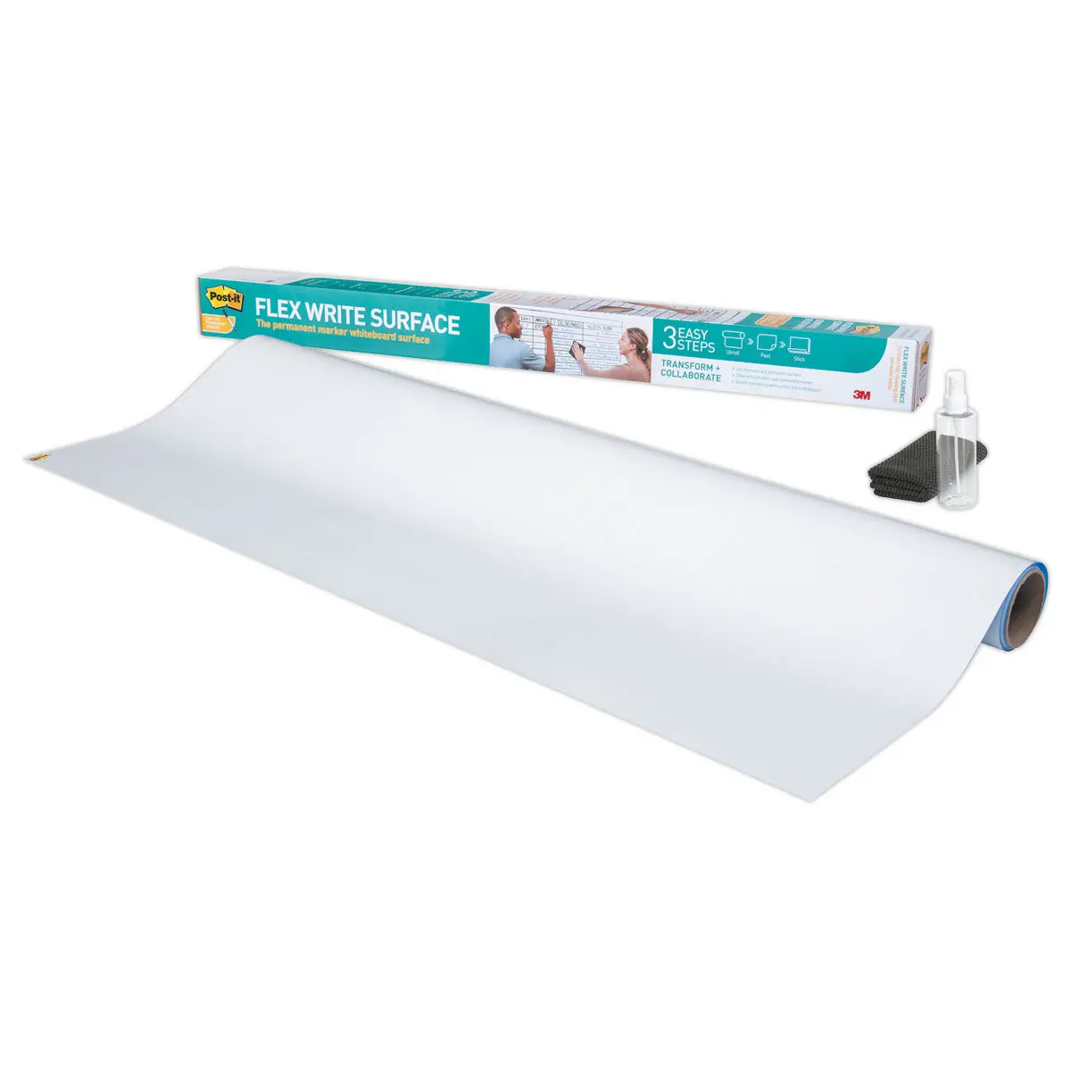 Tableau blanc adhésif souple en rouleaux FlexWrite H 60,9 x L 91,4 cm photo du produit