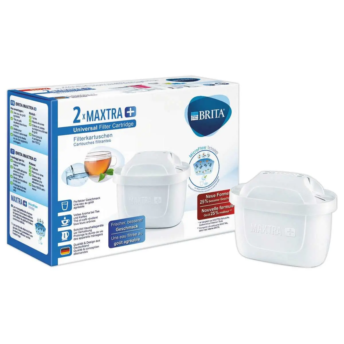 Boite de 2 cartouches filtres Maxtra+ pour carafes Brita photo du produit