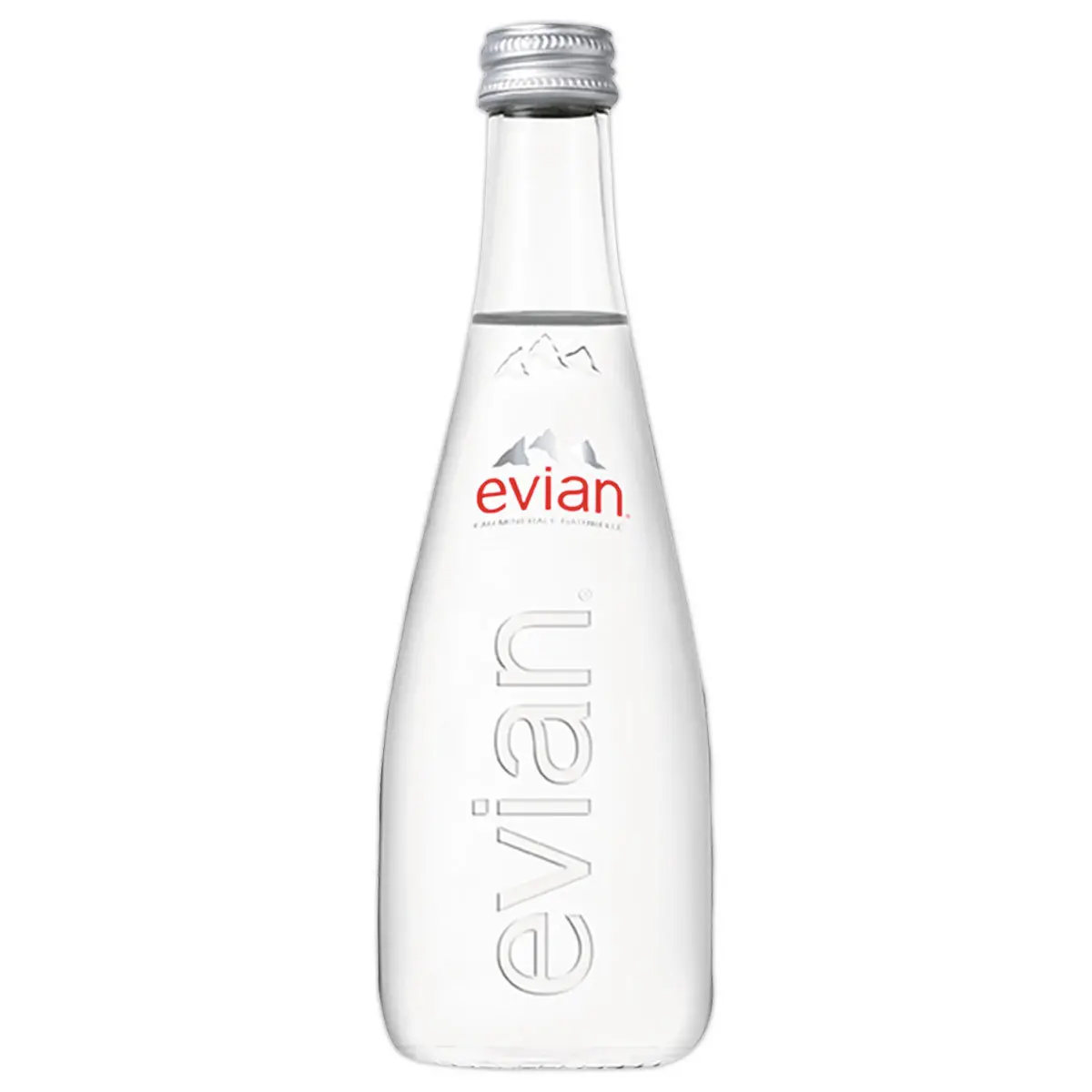 Bouteilles d'eau Evian en verre - 33 cl