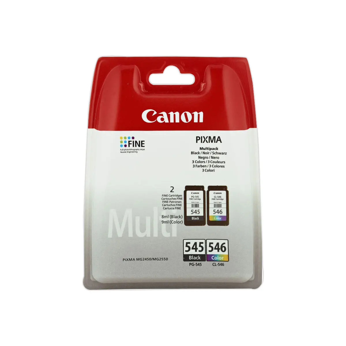 Pack de 2 Pack cartouches CANON PG-545 et CL-546 noire et couleurs photo du produit