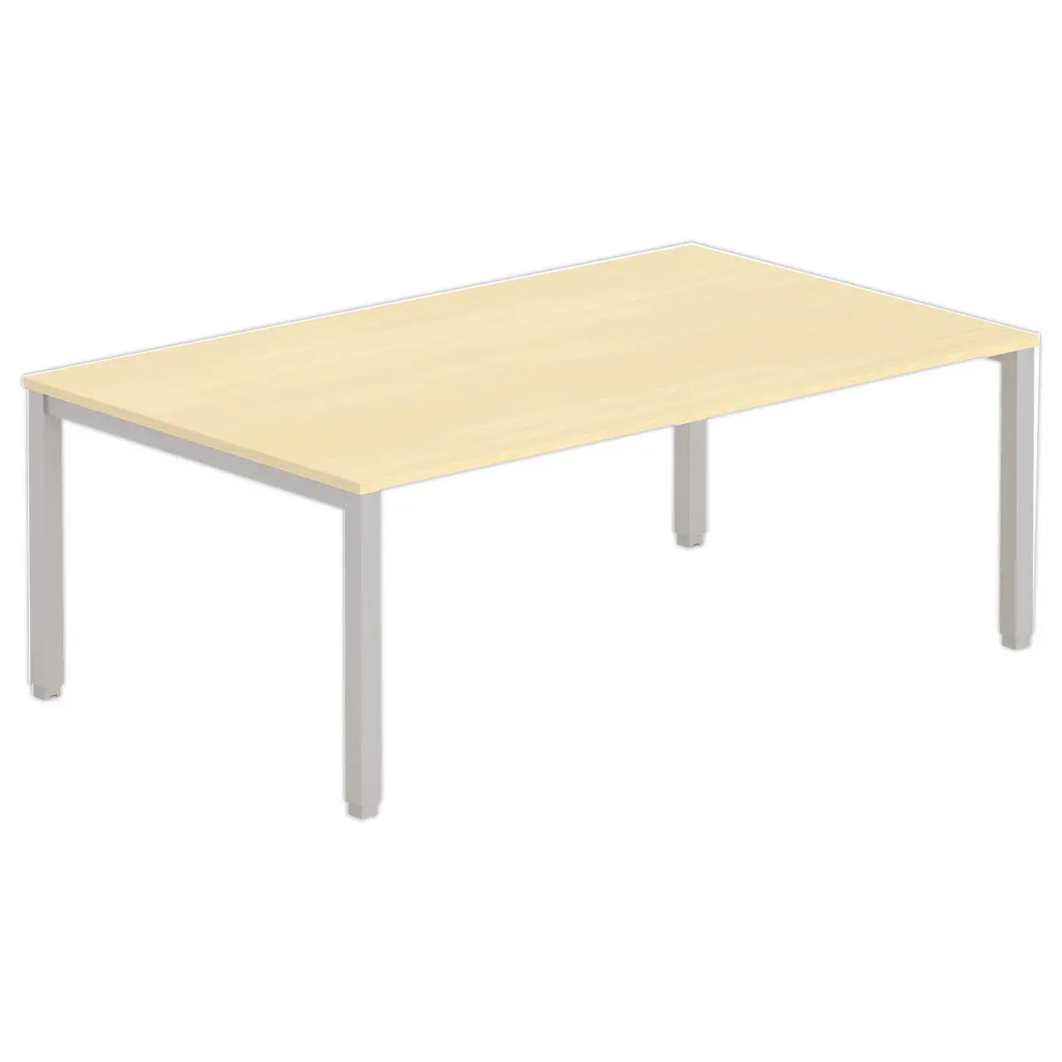 Table modulaire rectangulaire 200 x 120 hêtre/ alu photo du produit