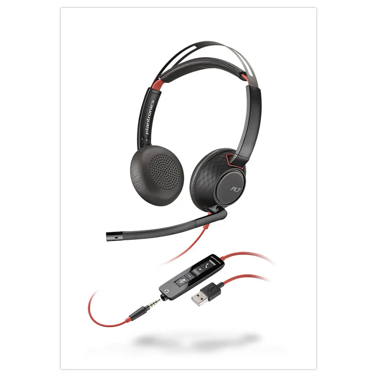 CASQUE FILAIRE POLY BLACKWIRE 5220 USB-A/C photo du produit