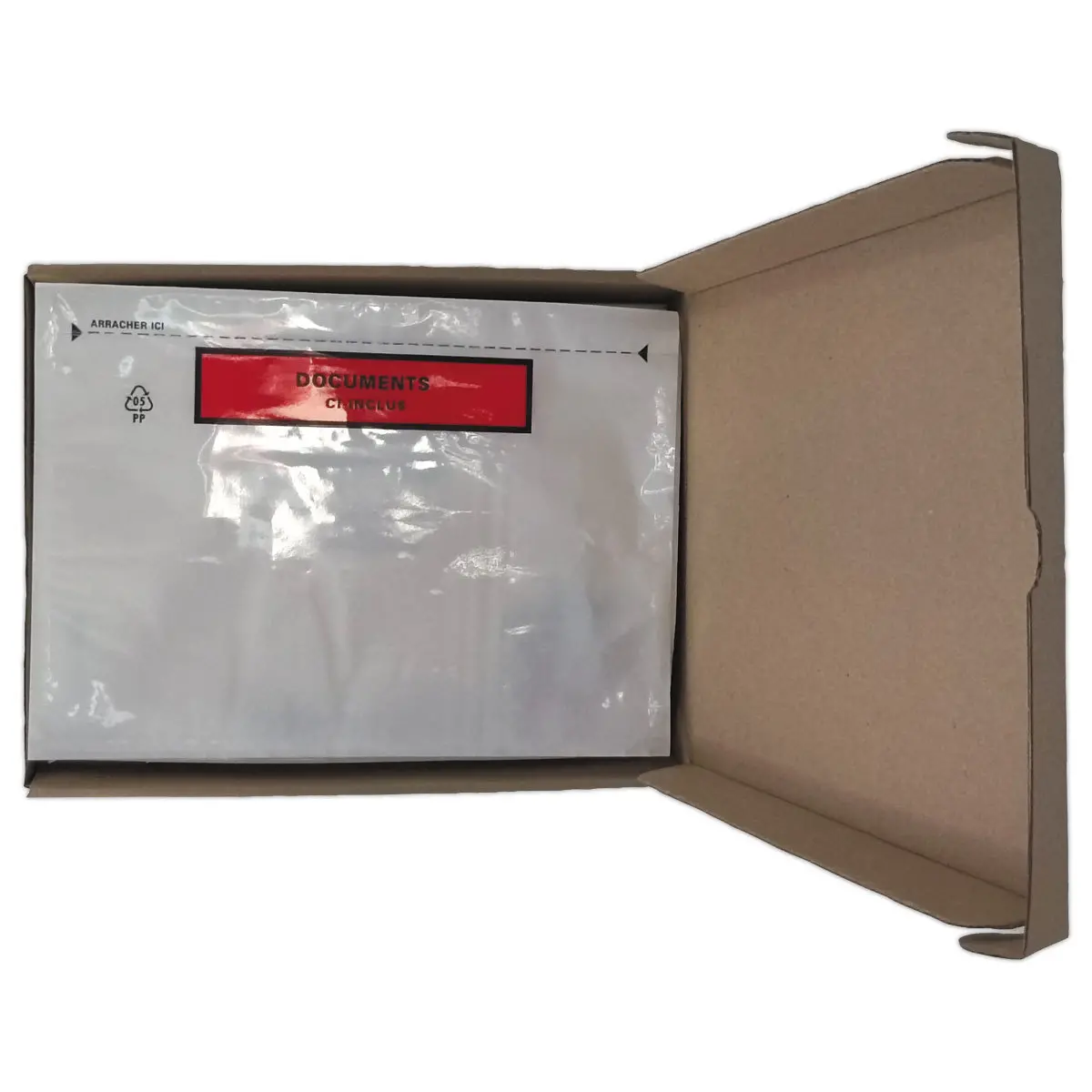 100 Pochettes adhésives 'DOCUMENTS CI-INCLUS' format C5 240x175 mm photo du produit