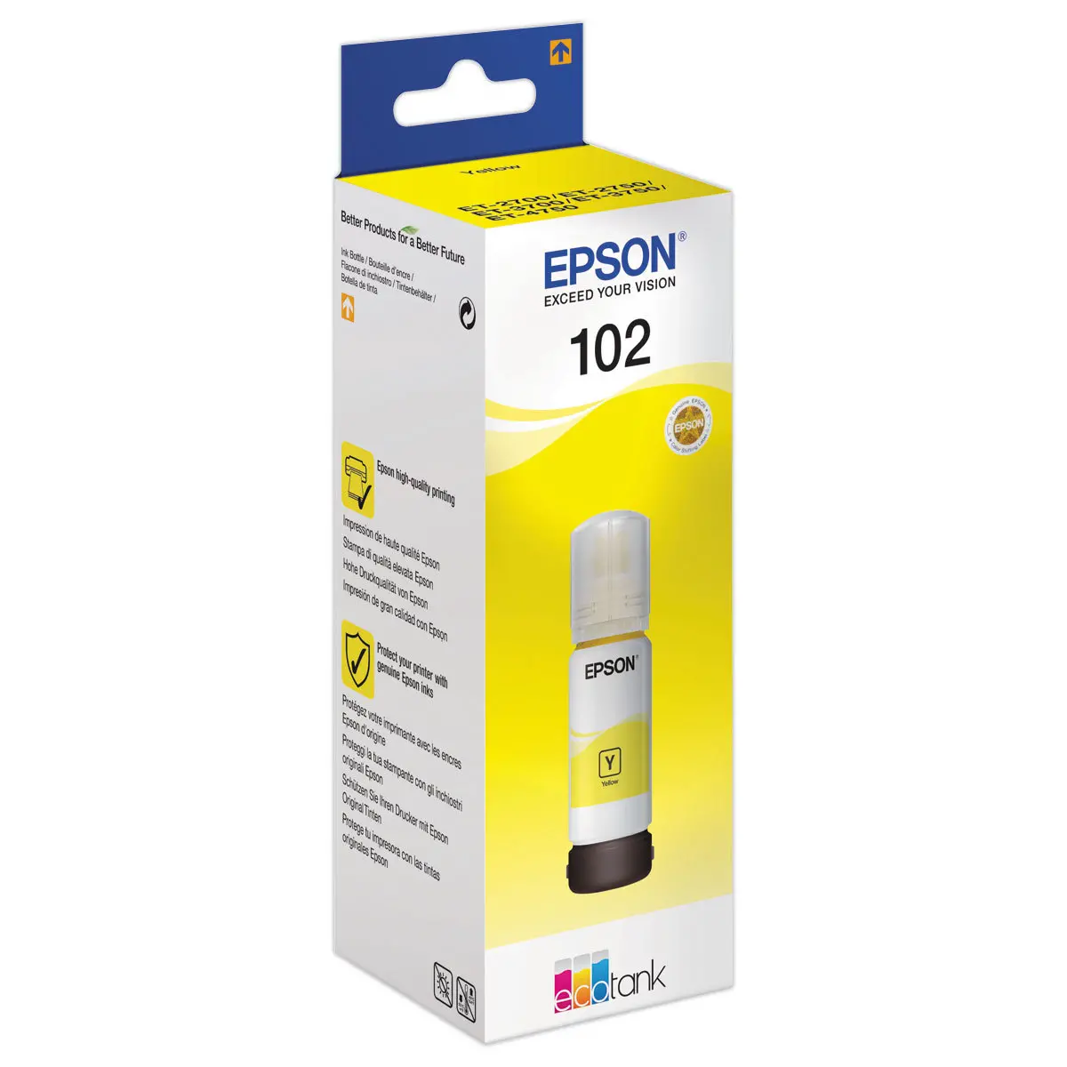 Bouteille d'encre jaune EPSON 102 ECOTANK photo du produit