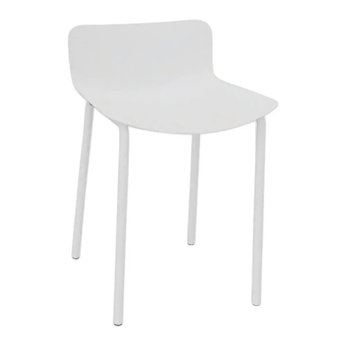 Tabouret POPP dossier bas blanc H60 photo du produit