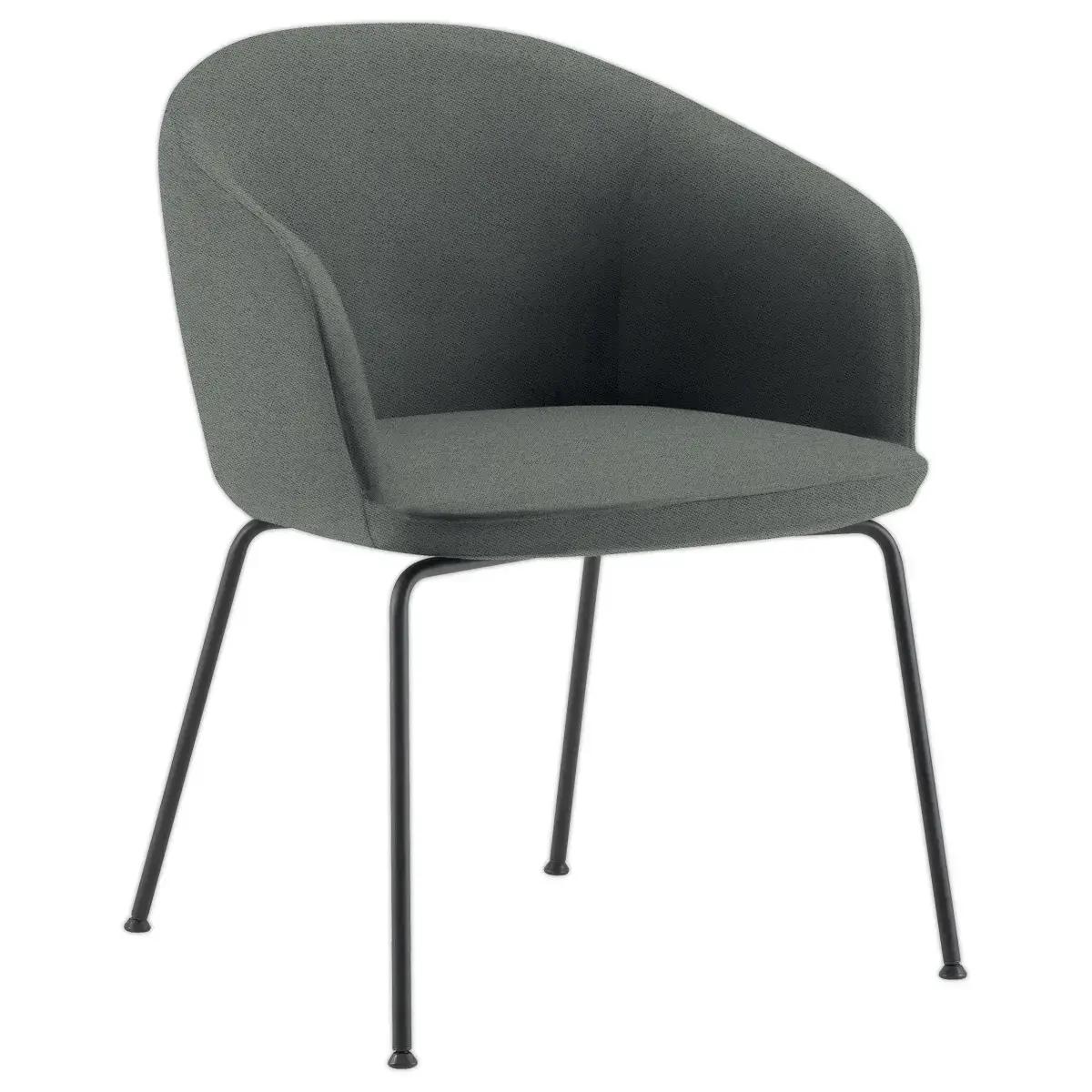 Fauteuil MILOS 4 pieds métal gris photo du produit