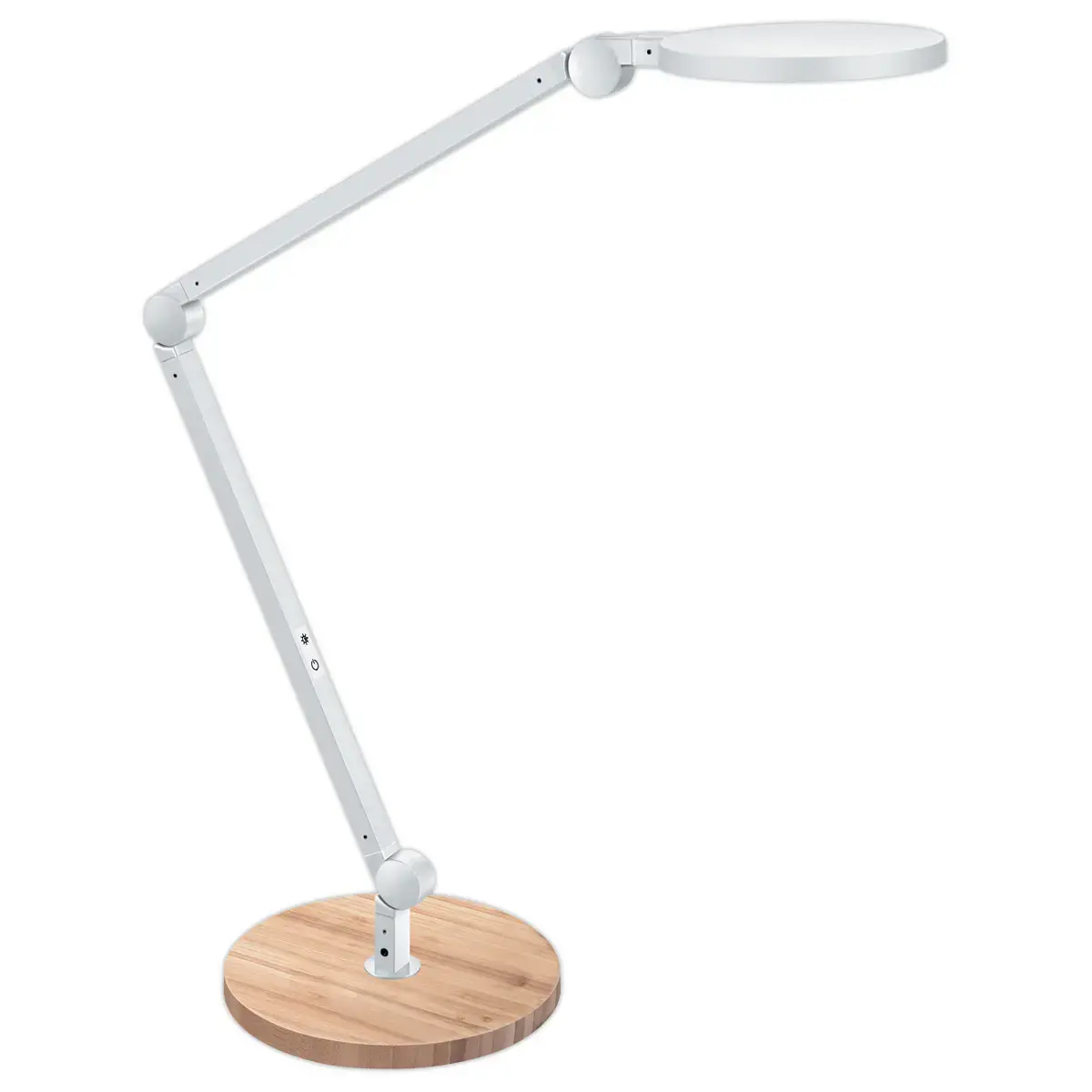 Lampe à poser/ bureau LED Blanc & Bois 3D - BY BULBING ZIGGI