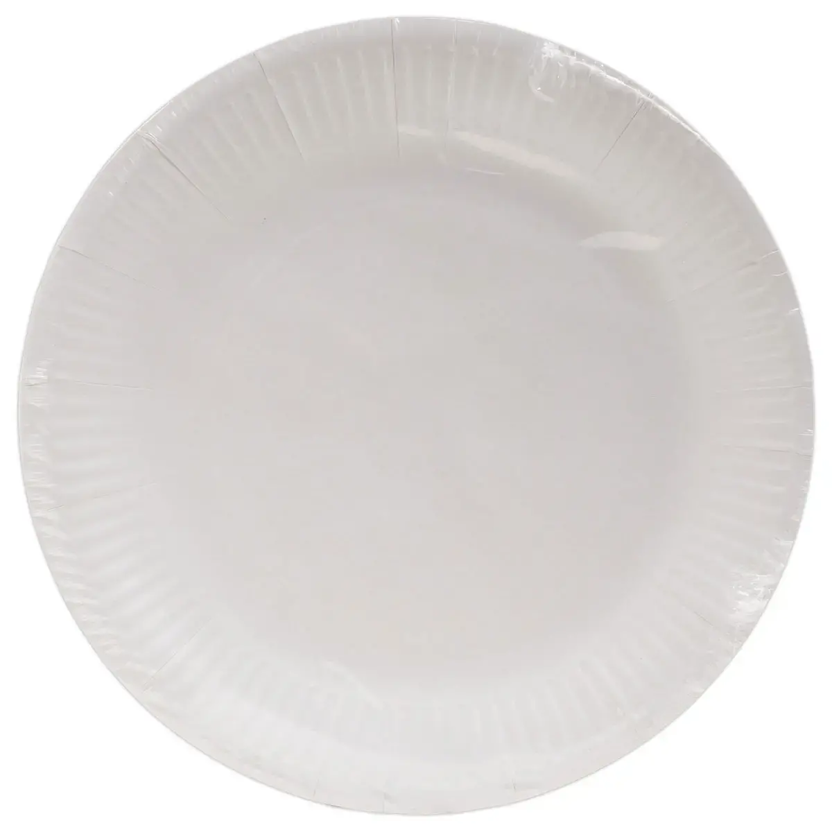 50 Assiettes en carton rondes Ø23 cm Blanc - Pro Nappe photo du produit