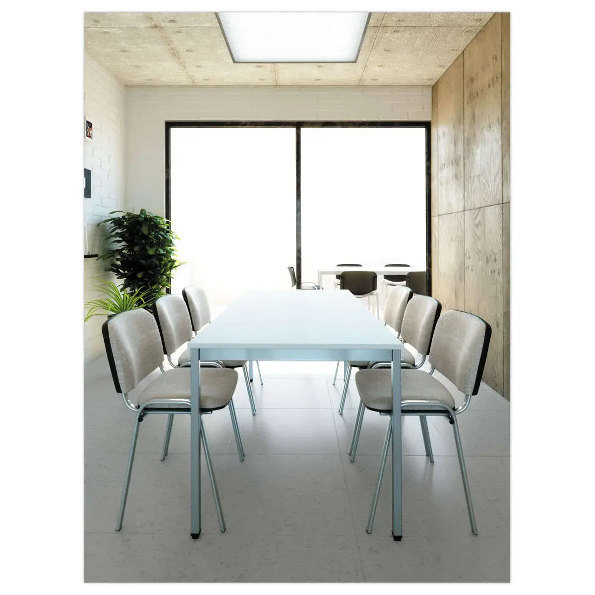 Table polyvalente rectangulaire 120 x 60 gris / noir occasion photo du produit