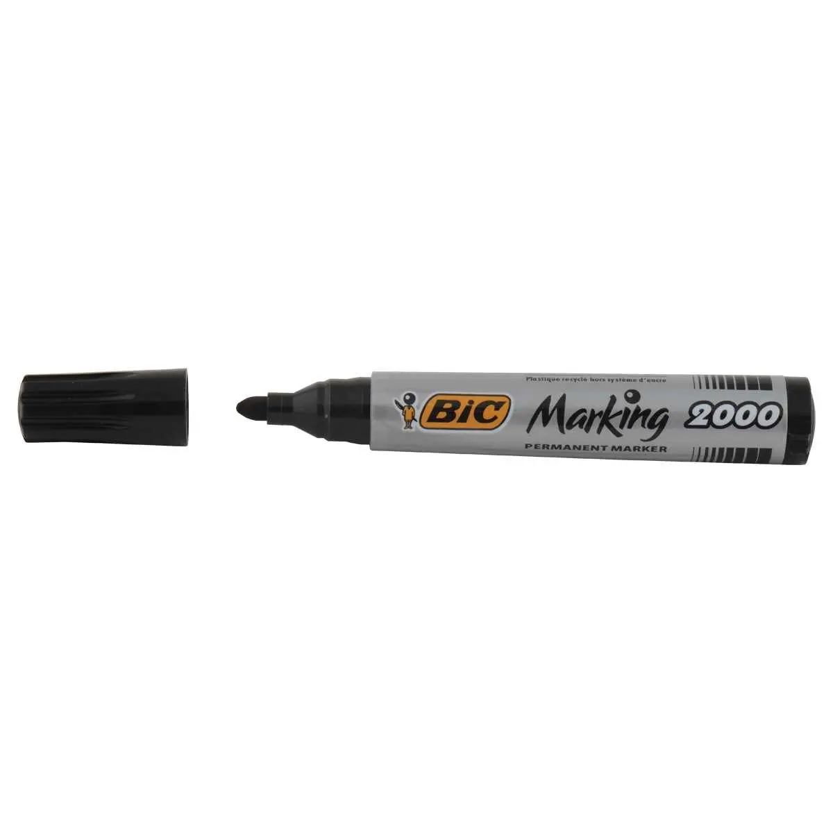Marqueur permanent noir pointe biseautée E500 2 à 7mm - RETIF