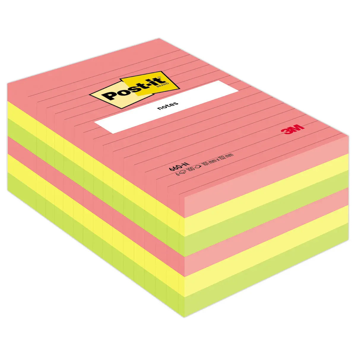 Post-It Notes jaunes quadrillées grand format 102 x 152mm - 100 feuilles -  Lot de 6 : : Fournitures de bureau