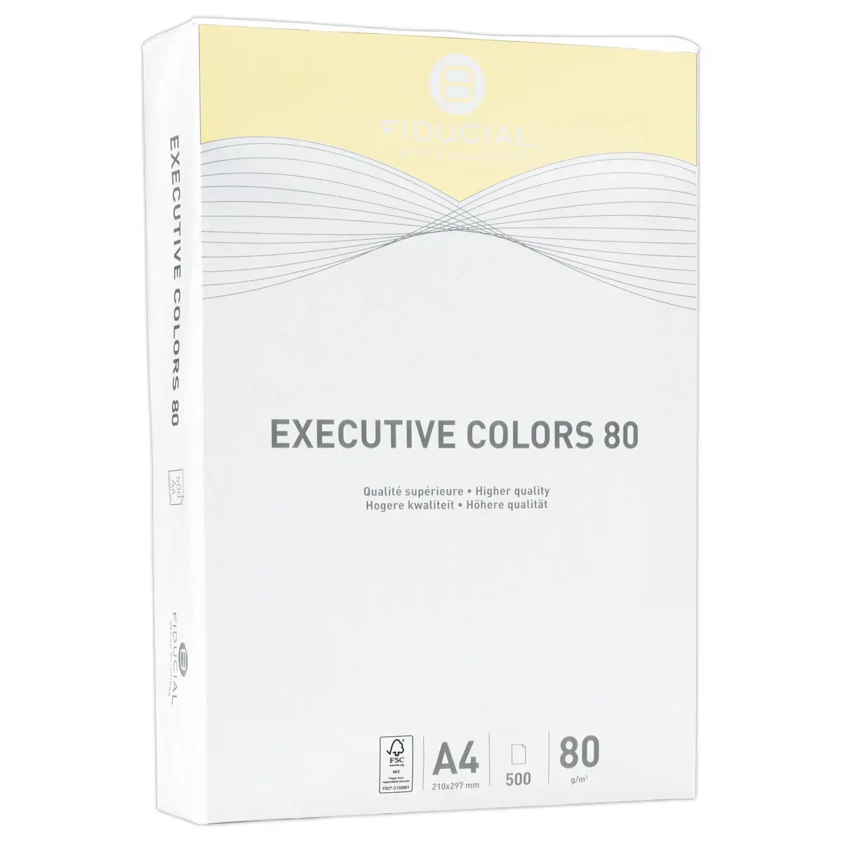 Ramette de papier couleur pastel A4 Executive Colors 80g - Jaune - FIDUCIAL photo du produit