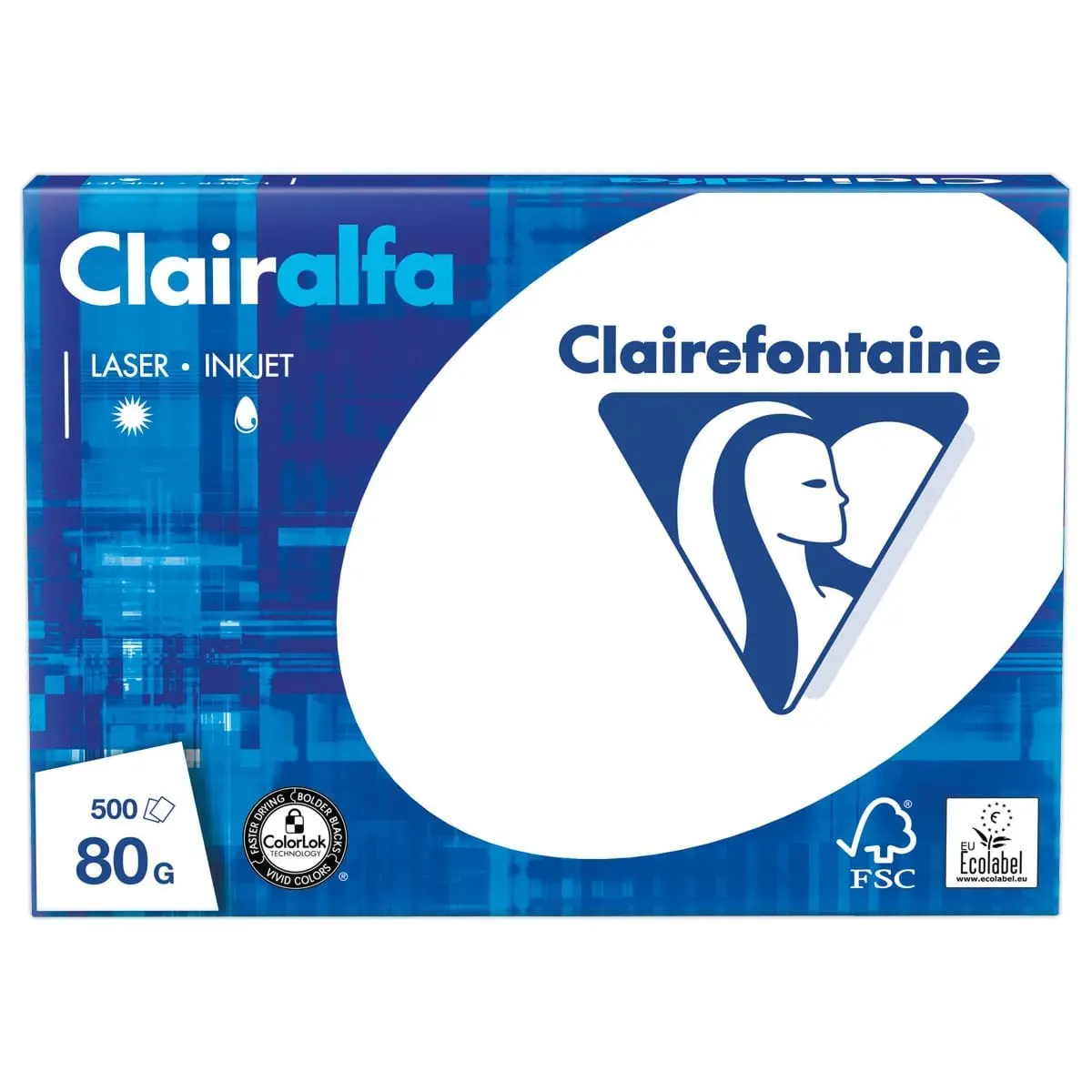 Ramette papier A4 - 100g/m² - Blanc - Clairalfa 1950C - 500 feuilles