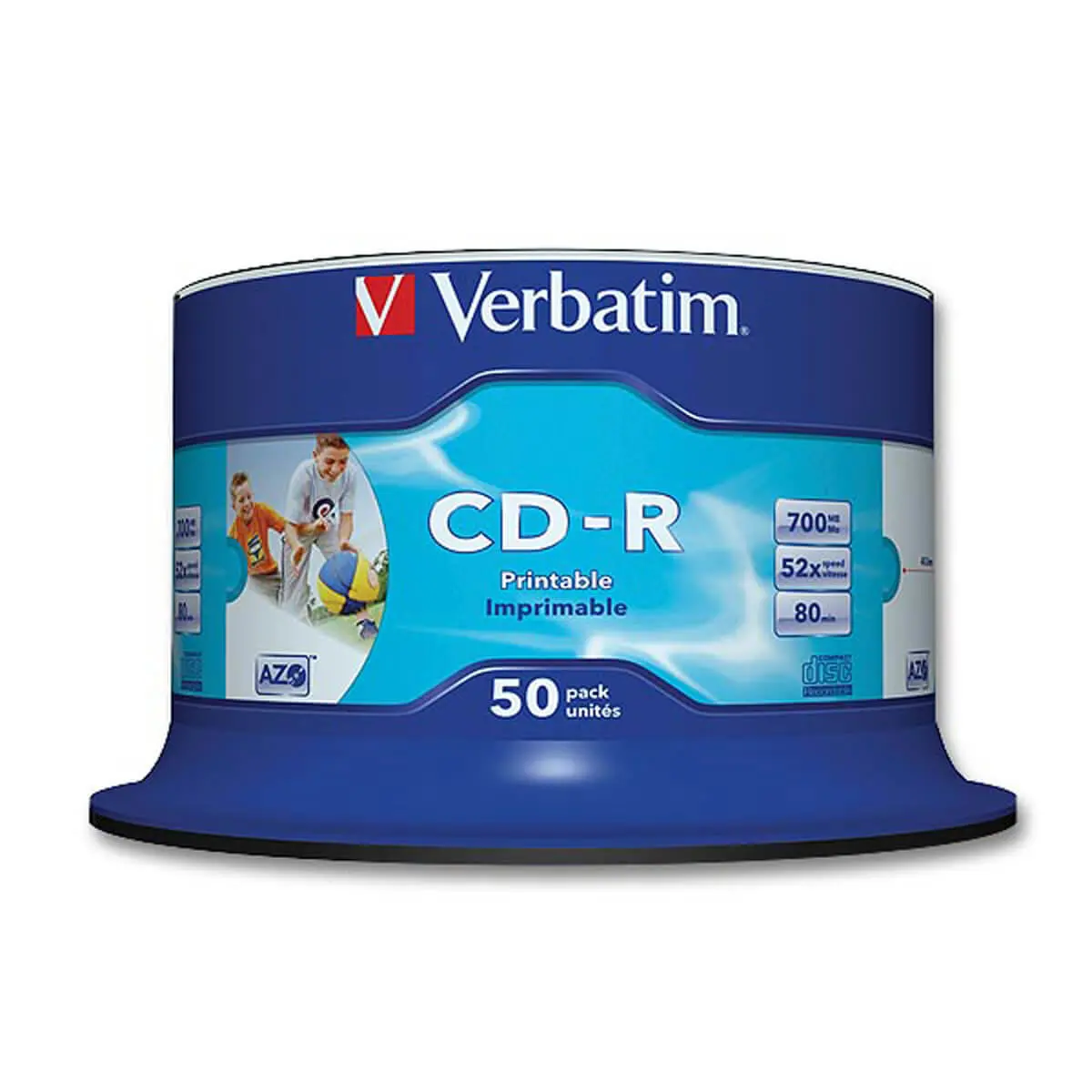 50 CD-R Imprimable 700Mb - VERBATIM - 52x - Tour photo du produit