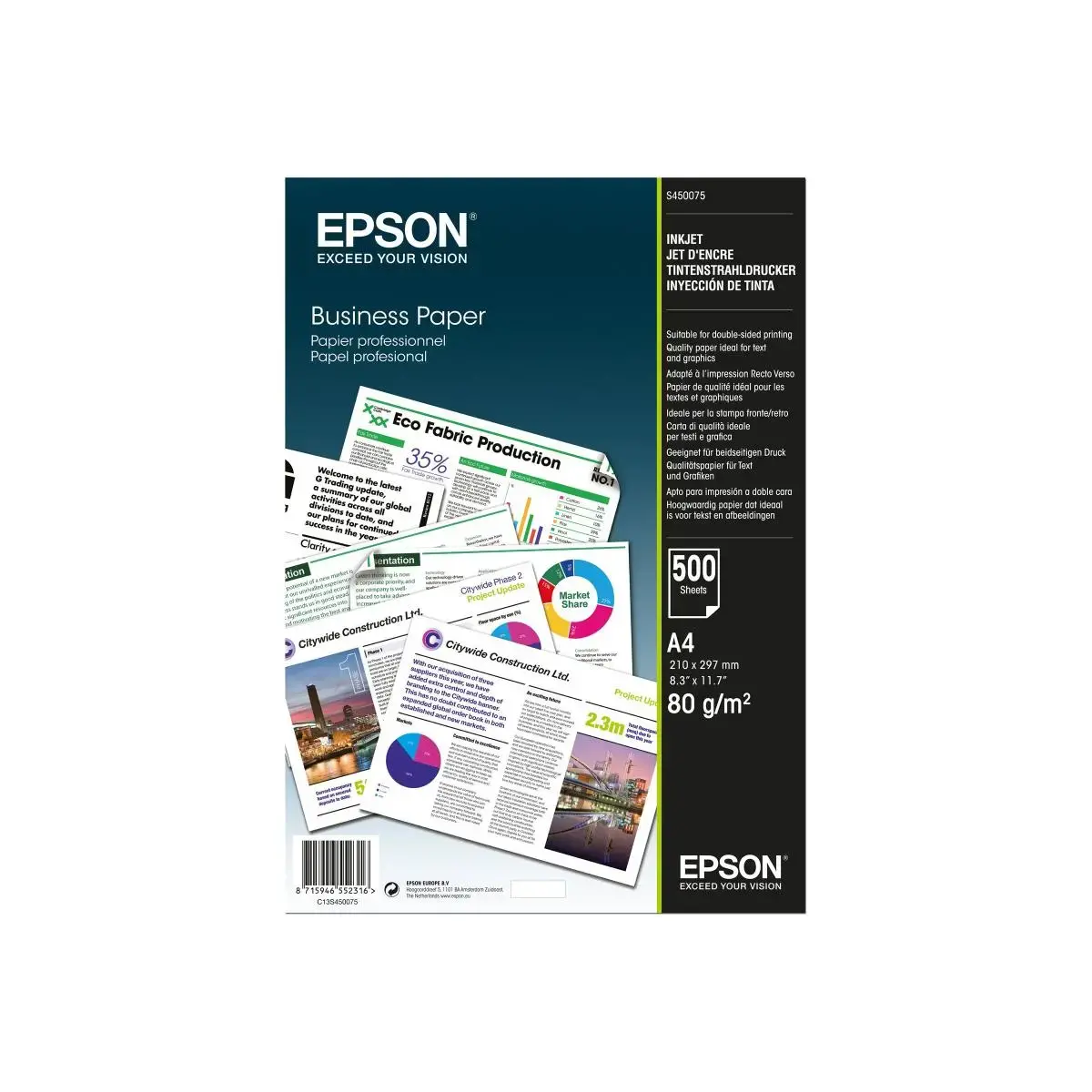 EPSON PAPIER Jet d'encre BUSINESS A4 80G photo du produit