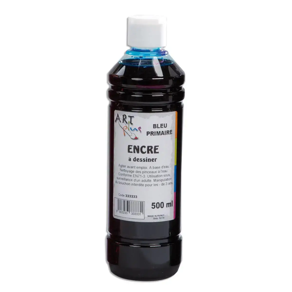 Encre a dessiner 500ml bleu photo du produit